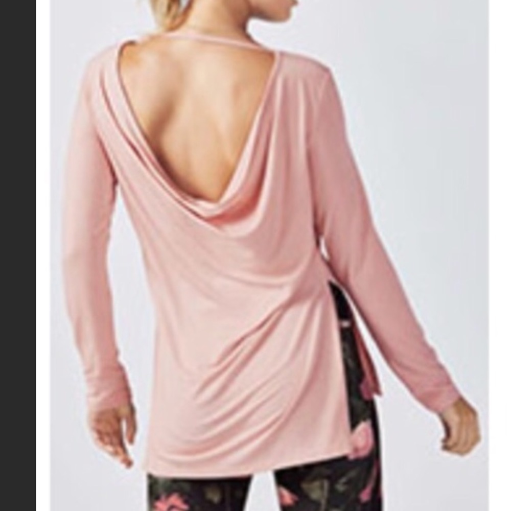 Fabletics Emerson Backless Workout Tunic - Blush